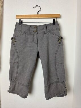 Free People Gray Cropped Utility Capris
